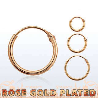 Серьга-кольцо, розовое золото. BLK556