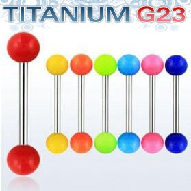 Штанга 1,6 мм. Титан, акриловые шарики 5 мм. BBSAT