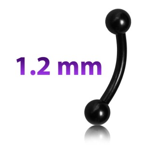 Микробанан 1,2 мм. Чёрное титановое покрытие. BAN098b