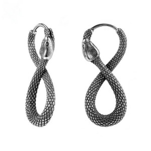 Серьги-кликеры Змеи бесконечности (пара). SK768