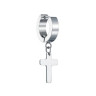 Серьга-кликер с подвеской крестом. SK5801