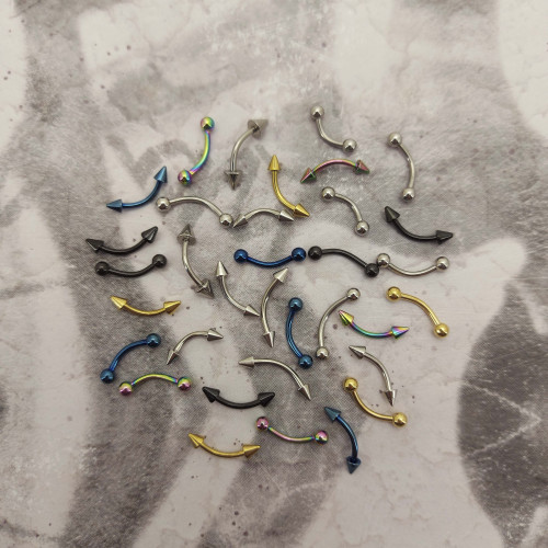 Микробанан 1,2 мм. Конус. Титан, радужное анодирование. BNECN16TRb