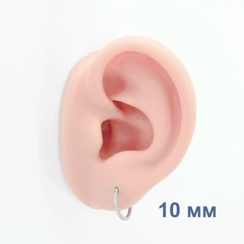 Кольцо сегментное 1,2 мм кликер. Титан. Кристаллы. HSEGTAJ022