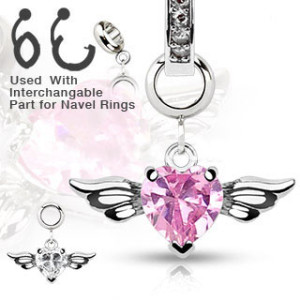 Украшение для пирсинга пупка. Сердце. CH-006