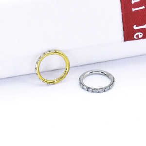 Кольцо сегментное 1,2 мм кликер с кристаллами. HSEGJ13