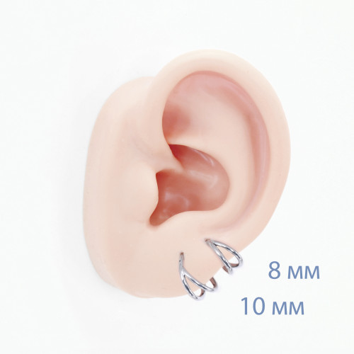 Кольцо сегментное 1,2 мм кликер двойное. Титан. HSEGA2RTi