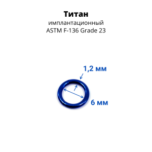 Кольцо сегментное 1,2 мм кликер, анодирование. Титан. HSEGTA16DB