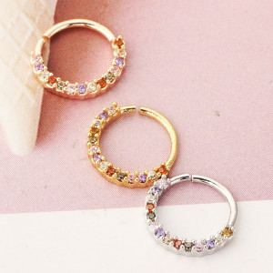 Кольцо 0,8 мм с цирконами. NOCR-002