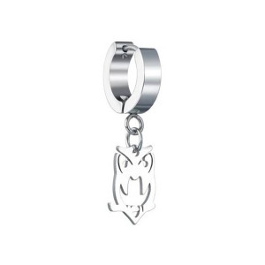 Серьга-кликер с подвеской Сова. SK5807