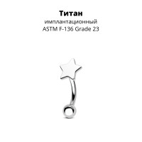 Интернал-микробанан 1,2 мм с звездочкой. Титан. IBNET16SR