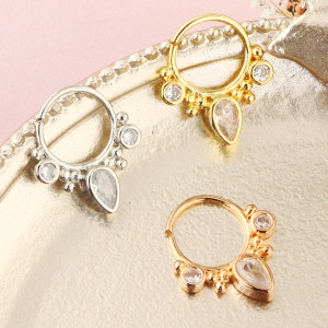 Кольцо 0,8 мм с цирконами. NOCR-003