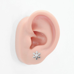 Серьги-гвоздики. Пара. Снежинки. SE2085-2