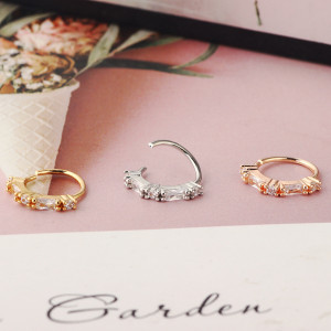 Кольцо 0,8 мм с цирконами. NOCR-005