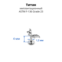 Интернал-лабрета. Титан. Летучая мышь. ILT3756