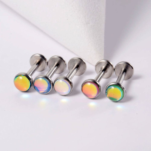 Интернал-лабрета 1,2 мм. Кристалл Magic Blue. IL0067