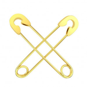 Серьга 1,0 мм. Булавка, золотое титановое покрытие. BBER1012