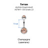 Украшение для пирсинга пупка. Титан, 2 кристалла. BNT2J
