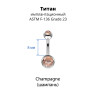 Украшение для пирсинга пупка. Титан, 2 кристалла. BNT2J