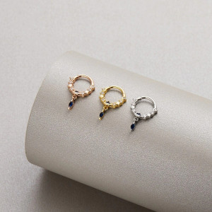 Кольцо сегментное 1,2 мм кликер для пирсинга септума с цирконами. HSEGJ4860