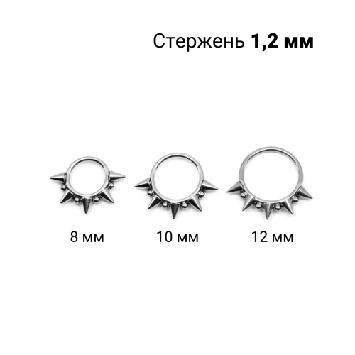 Кольцо сегментное 1,2 мм кликер. Титан. HSEG3817