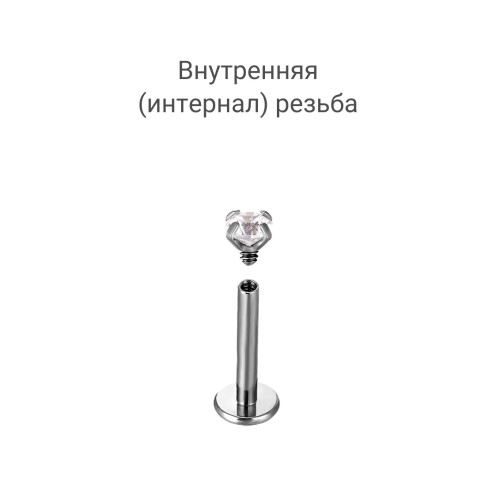 Интернал-лабрета 1,2 мм. Титан, циркон. ILTZ16