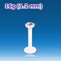 Лабрета 1,2 мм Push-in (без резьбы). Bioflex. Кристалл 2,5 мм. INLB16-2