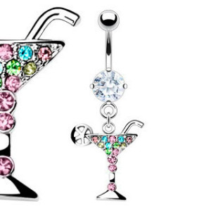 Украшение для пирсинга пупка. Коктейль. MCD3642