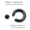 Кольцо 5 мм, черное титановое покрытие. Шарик на пружине. BCRA4-SL