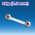 Штанга 1,2 мм. PTFE. Белая. PTMBLB16W