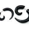Имитация растяжки. Спираль, чёрная EAR536