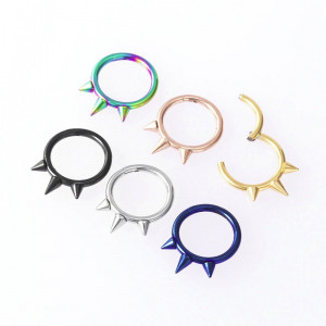 Кольцо сегментное 1,2 мм кликер для пирсинга септума. HSEG1917