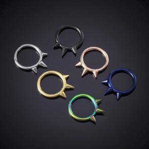 Кольцо сегментное 1,2 мм кликер для пирсинга септума. HSEG1917