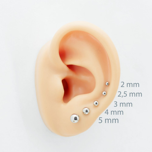 Лабрета 1,2 мм для пирсинга уха и губы. Титан. LBBT16