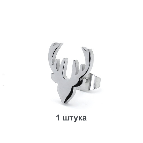 Серьга-гвоздик. Олень. SE1303