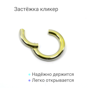 Кольцо сегментное 4,0 мм кликер. Титан, лимонно-жёлтое анодирование. HSEGT6LIM