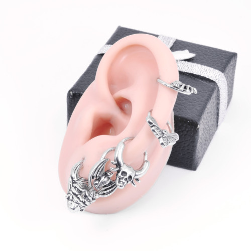 Кольцо сегментное 1,2 мм кликер для пирсинга септума. Кошка с крыльями. HSEG0639