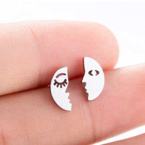 Серьги-гвоздики. Лица. Пара. SE1308