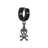 Серьга-кликер с подвеской Череп. Чёрное покрытие. SK5804B