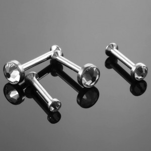 Штанга 1,2 мм. Титан. Интернал-накрутка с кристаллом. IBBSO4346