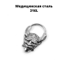 Кольцо сегментное 1,2 мм кликер для пирсинга септума. HSEG0646