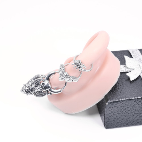 Кольцо сегментное 1,2 мм кликер для пирсинга септума. Паук. HSEG0649