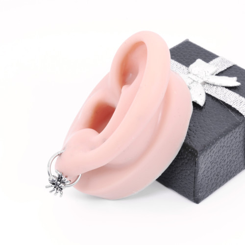 Кольцо сегментное 1,2 мм кликер для пирсинга септума. Паук. HSEG0649