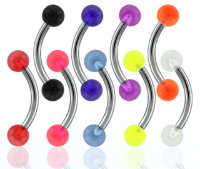 Банан 1,2 мм. Шарики прозрачный акрил. BNEUV16