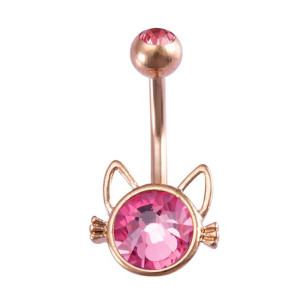 Украшение для пирсинга пупка. Котик. MCD8762