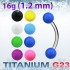 Банан 1,2 мм. Титан. Шарики акрил. BNETSAB16