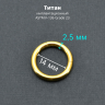 Кольцо сегментное 2,5 мм кликер. Титан. HSEGT10G
