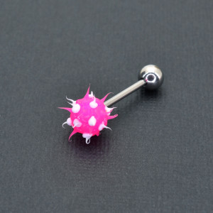Штанга 1,6 мм для пирсинга языка. Силиконовый шар. BBS1378