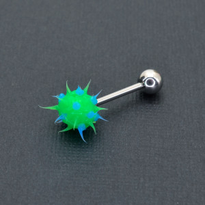 Штанга 1,6 мм для пирсинга языка. Силиконовый шар. BBS1378
