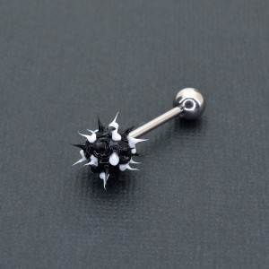 Штанга 1,6 мм для пирсинга языка. Силиконовый шар. BBS1378